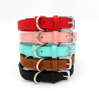 HKM-0351933 Comfortable PU Leather Pet Collar in Various Colors and Sizes