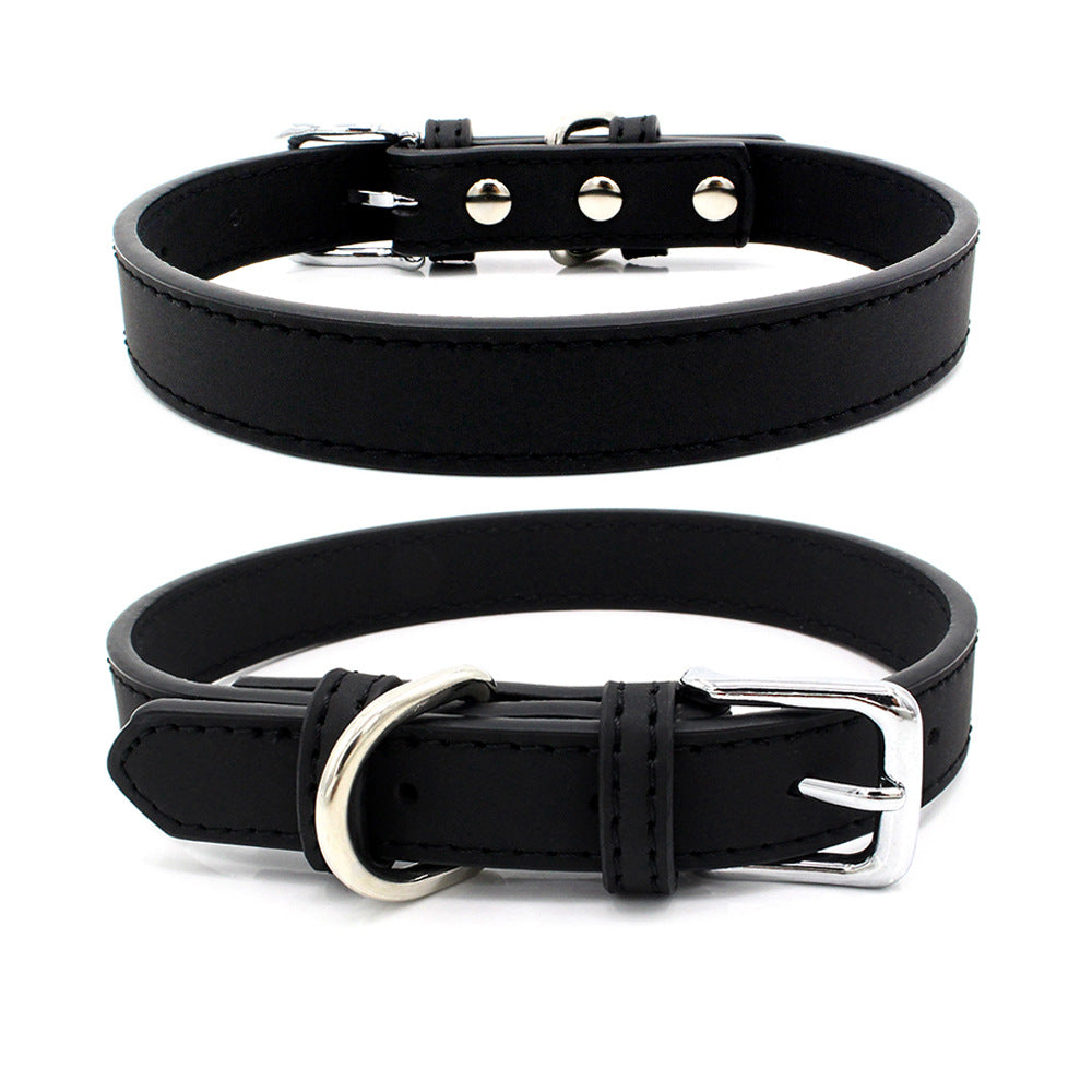 HKM-0351933 Comfortable PU Leather Pet Collar in Various Colors and Sizes