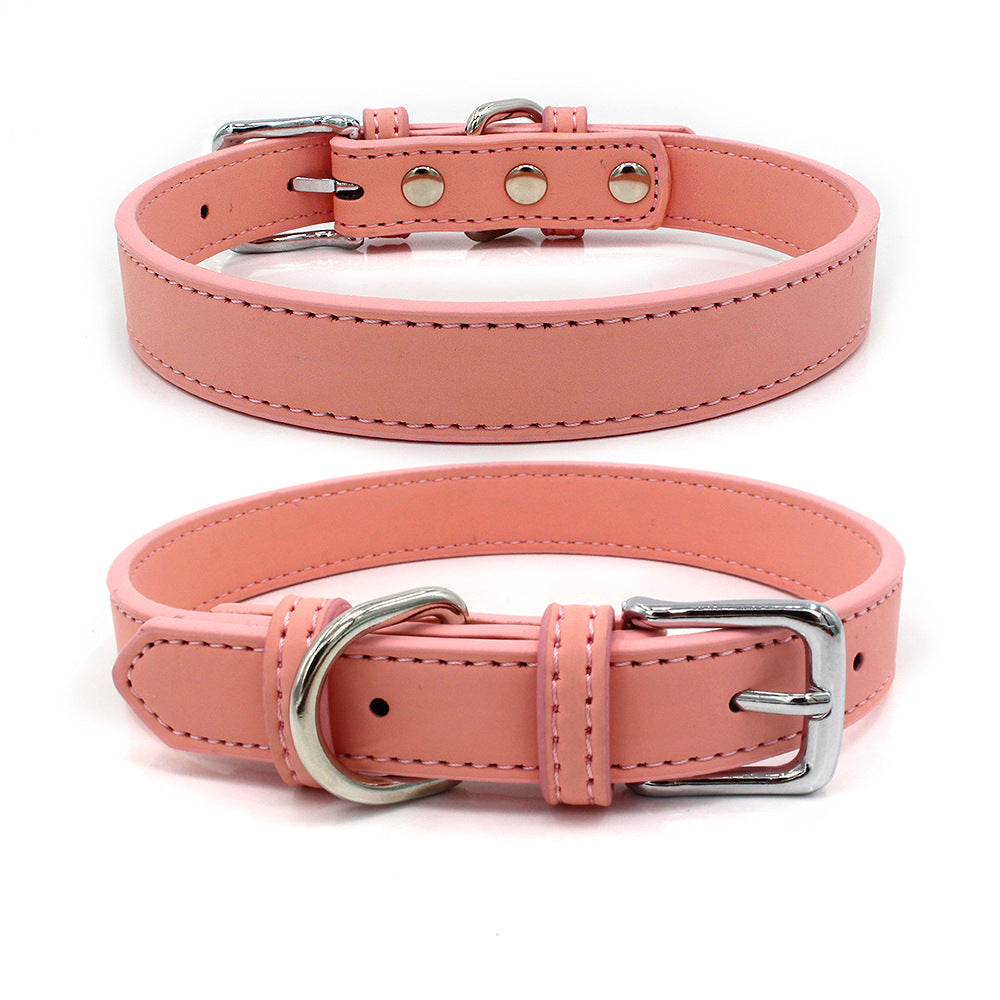 HKM-0351933 Comfortable PU Leather Pet Collar in Various Colors and Sizes