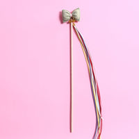HKM-0352189 Three-Dimensional Rainbow Bow Tassel Cat Teasing Stick with Bells