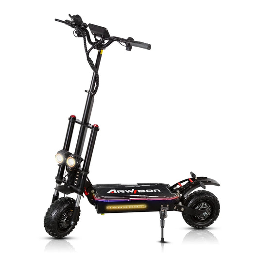 HKM-035219 5600W Dual Motor Off-Road Electric Scooter with 38Ah Battery – Foldable, Long Range, 80-85km/h Speed