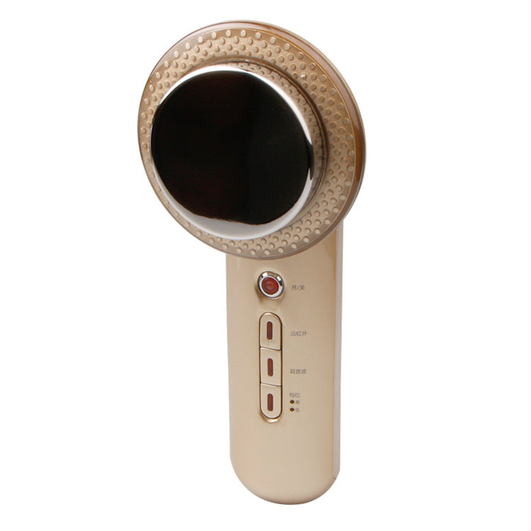 HKM-035219 Ultrasonic Beauty Slimming Device - Golden, Portable Design for Easy Use