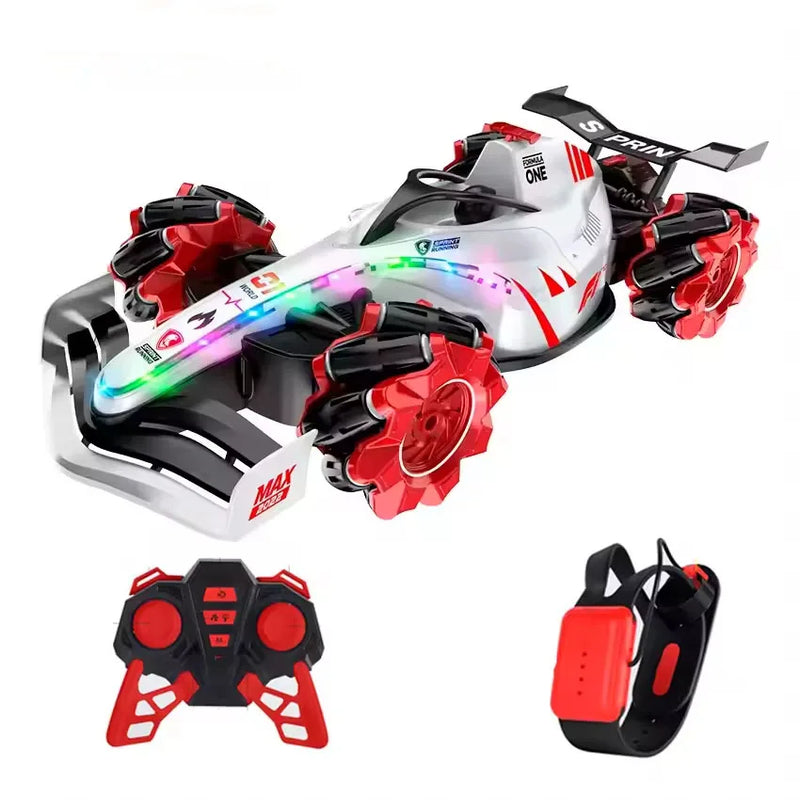 HKM-035283 F1 RC Stunt Drift Car with Lights and Music, Dual Control & Gesture Sensing