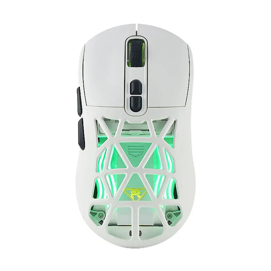 HKM-035283 Lightweight Honeycomb Wireless Gaming Mouse with Adjustable DPI up to 10000 and RGB Lighting for PC