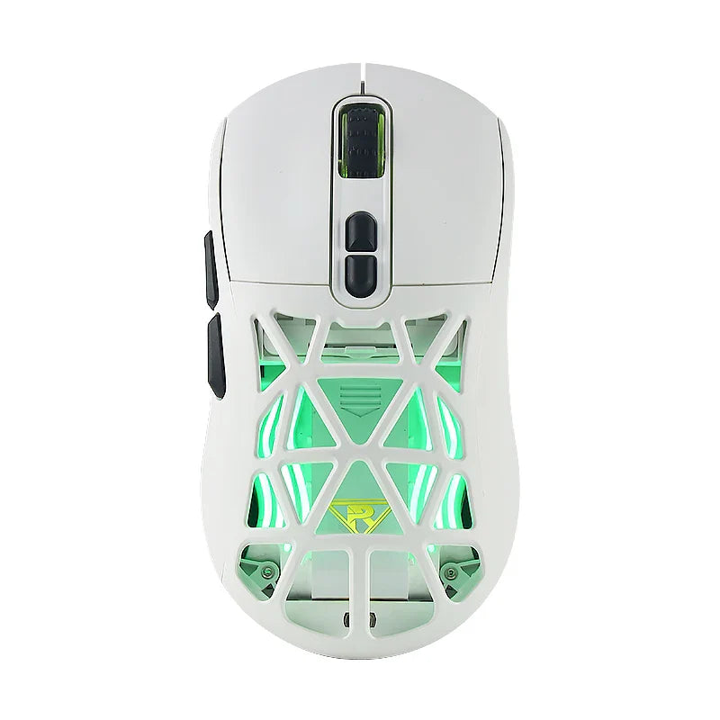 HKM-035283 Lightweight Honeycomb Wireless Gaming Mouse with Adjustable DPI up to 10000 and RGB Lighting for PC