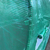 HKM-0353597 Outsunny Walk-In Tunnel Hoop Greenhouse 15' x 7' x 6.5' with PE Cover, Steel Frame, Zipper Door & Roll-Up Windows for Plants and Vegetables