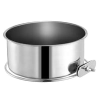 HKM-0353725 Detachable Stainless Steel Dog Bowl with Clamp for Pet Cages, Multiple Sizes Available