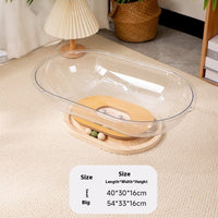 HKM-0353981 Transparent Acrylic Cat Space Capsule Bathtub - Multiple Sizes Available