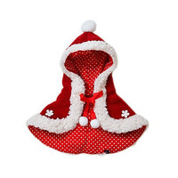HKM-0354109 Red Dog Christmas Holiday Cloak in Small and Plus Sizes