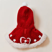 HKM-0354109 Red Dog Christmas Holiday Cloak in Small and Plus Sizes