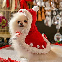 HKM-0354109 Red Dog Christmas Holiday Cloak in Small and Plus Sizes