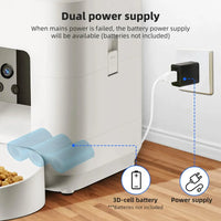 HKM-035475 Automatic 2L Dog and Cat Feeder with Video, WiFi Control and Timed Dispenser