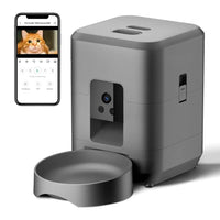 HKM-035475 Automatic 2L Dog and Cat Feeder with Video, WiFi Control and Timed Dispenser