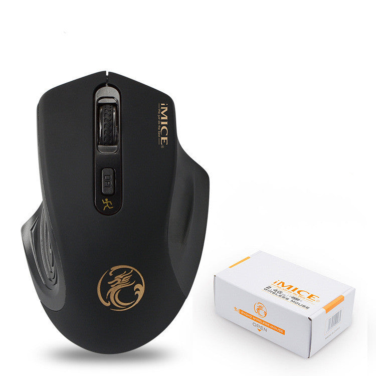 HKM-035539 Silent Wireless Optical Mouse with 4 Buttons and Adjustable DPI for Office and Gaming