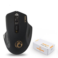 HKM-035539 Silent Wireless Optical Mouse with 4 Buttons and Adjustable DPI for Office and Gaming