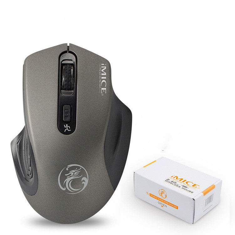 HKM-035539 Silent Wireless Optical Mouse with 4 Buttons and Adjustable DPI for Office and Gaming