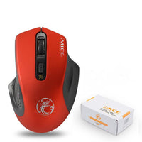 HKM-035539 Silent Wireless Optical Mouse with 4 Buttons and Adjustable DPI for Office and Gaming