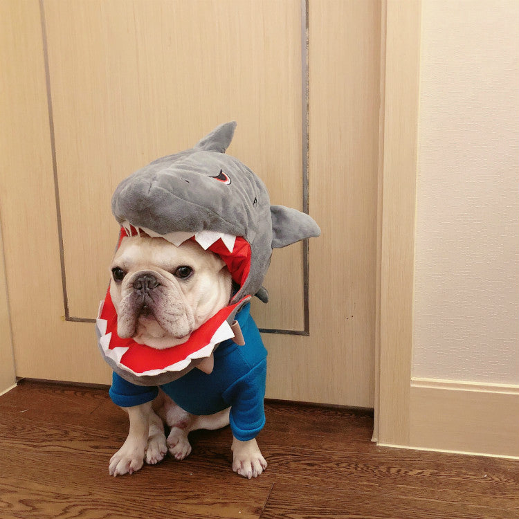 HKM-0356285 Dinosaur and Shark Cotton Dog Hoodies - One Size Fits All
