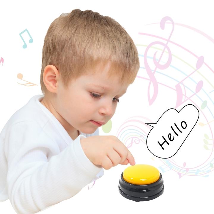 HKM-0356541 Interactive Sound Buttons for Dog Communication - Customizable Record-and-Play Buttons for Pet Training