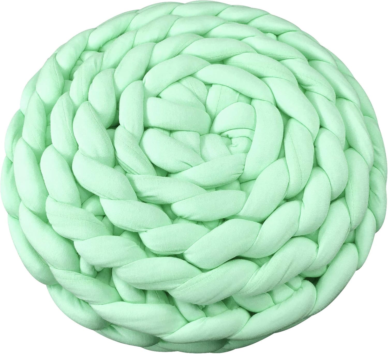 HKM-0357181 Cozy Cotton Knitted Round Cat Basket Bed - Soft Woven Pet Nest for Small Dogs and Cats