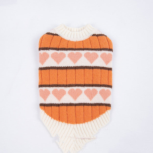 HKM-0358077 Cute Arctic Velvet Vest for Pets - Cozy Teddy Bear Design in Blue and Orange