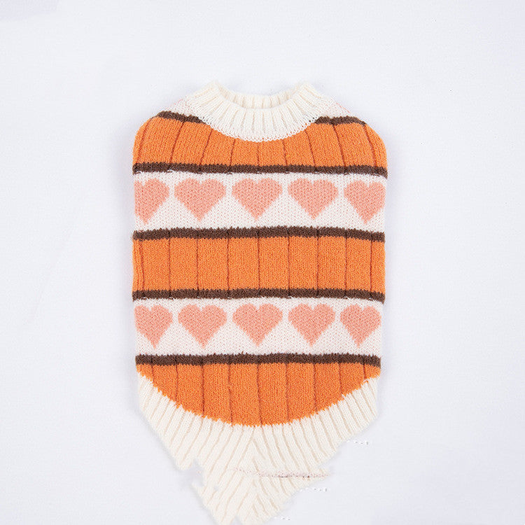 HKM-0358077 Cute Arctic Velvet Vest for Pets - Cozy Teddy Bear Design in Blue and Orange