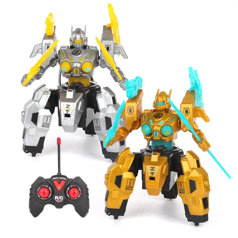 HKM-035859 360 Degree Rotating Remote Control Robot Toy with Lights and Spray for Kids