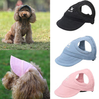 HKM-0359869 Adjustable Dog and Cat Baseball Cap - Wear-resistant Canvas with Velcro Design