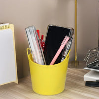 HKM-035987 Desktop Plastic Pen and Pencil Holder - Versatile Storage Organizer for Home and Office