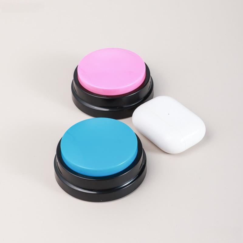 HKM-0360509 Pet Communication Recording Button for Dogs and Cats - Interactive Training Toy with Cushioned Edges