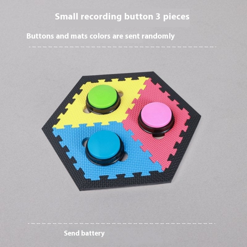 HKM-0360509 Pet Communication Recording Button for Dogs and Cats - Interactive Training Toy with Cushioned Edges