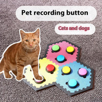 HKM-0360509 Pet Communication Recording Button for Dogs and Cats - Interactive Training Toy with Cushioned Edges
