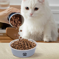 HKM-0361661 Double-Layer Stainless Steel Anti-Spill Pet Bowl - Small, Medium, Large Sizes in Various Colors