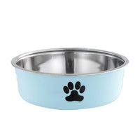 HKM-0361661 Double-Layer Stainless Steel Anti-Spill Pet Bowl - Small, Medium, Large Sizes in Various Colors