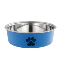 HKM-0361661 Double-Layer Stainless Steel Anti-Spill Pet Bowl - Small, Medium, Large Sizes in Various Colors