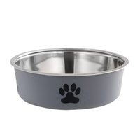 HKM-0361661 Double-Layer Stainless Steel Anti-Spill Pet Bowl - Small, Medium, Large Sizes in Various Colors