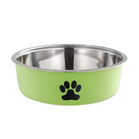 HKM-0361661 Double-Layer Stainless Steel Anti-Spill Pet Bowl - Small, Medium, Large Sizes in Various Colors