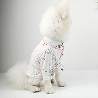 HKM-0362045 Cute Cotton Puppy Printed Shirt for Dogs ¨C Available in Blue, Khaki, and White