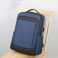 HKM-036243 High Capacity USB Charging Backpack for Travel - Black Design Suitable for Men