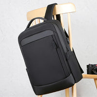 HKM-036243 High Capacity USB Charging Backpack for Travel - Black Design Suitable for Men