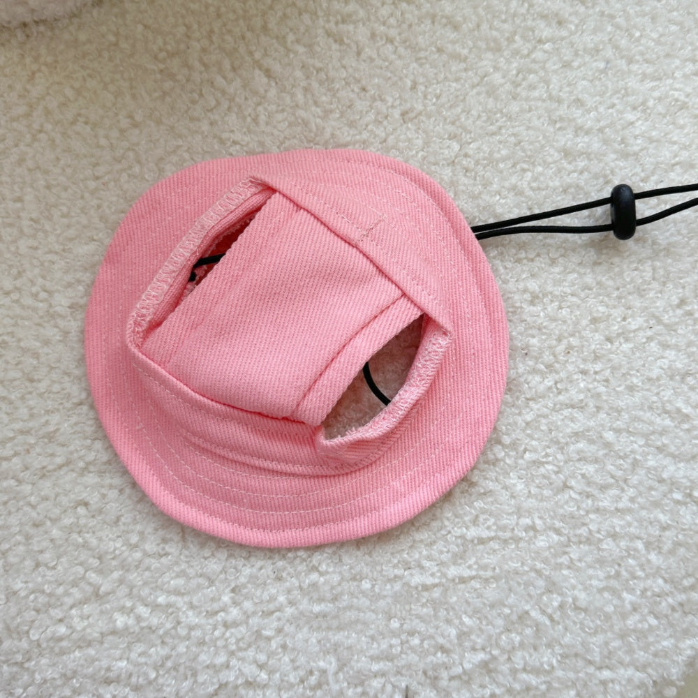 HKM-0363069 Exposed Ears Pet Bucket Hat for Cats and Dogs – Sun Protection in Various Colors
