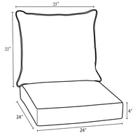 HKM-036371 Custom Waterproof Outdoor Deep Seat Cushion Covers for Patio and Garden Furniture