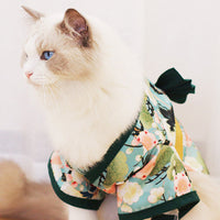 HKM-0363837 Colorful Kimono-Inspired Pet Clothing for Cats ¨C Stylish Four-Legged Attire in Various Sizes
