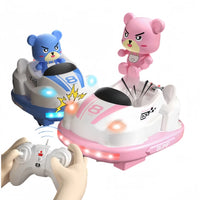 HKM-036435 Remote Control Bumper Car Set with Light, Music, and Spray for Family Fun and Competitive Play