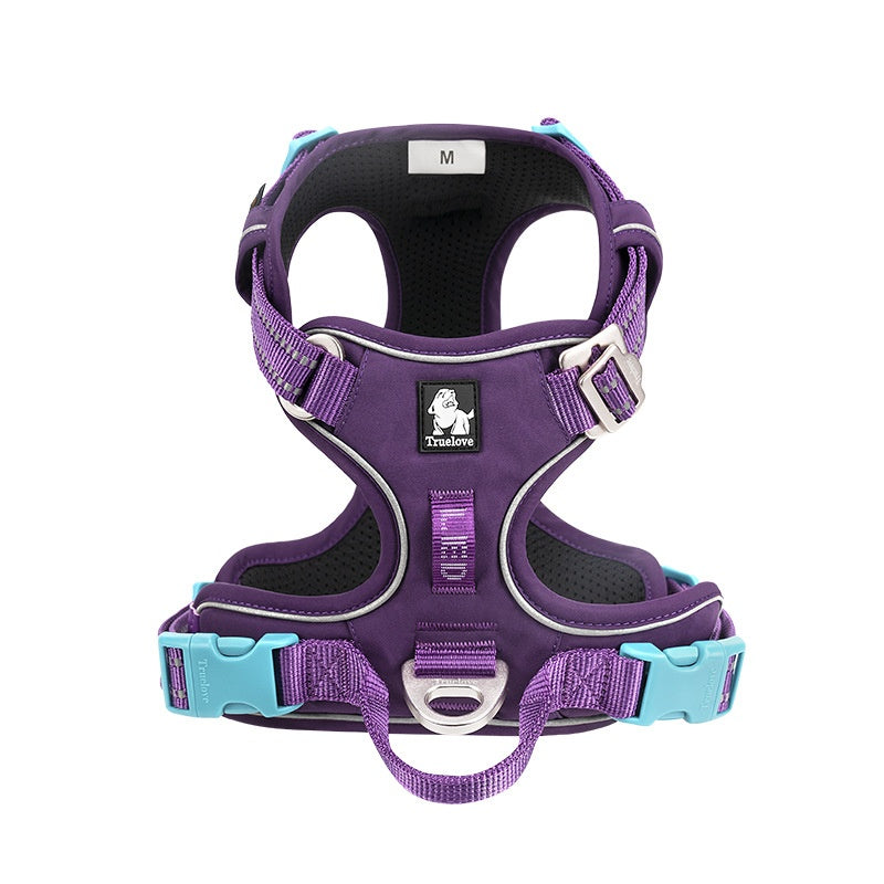 HKM-0364733 Camouflage Reflective Nylon Dog Chest Strap - Explosion-proof Design