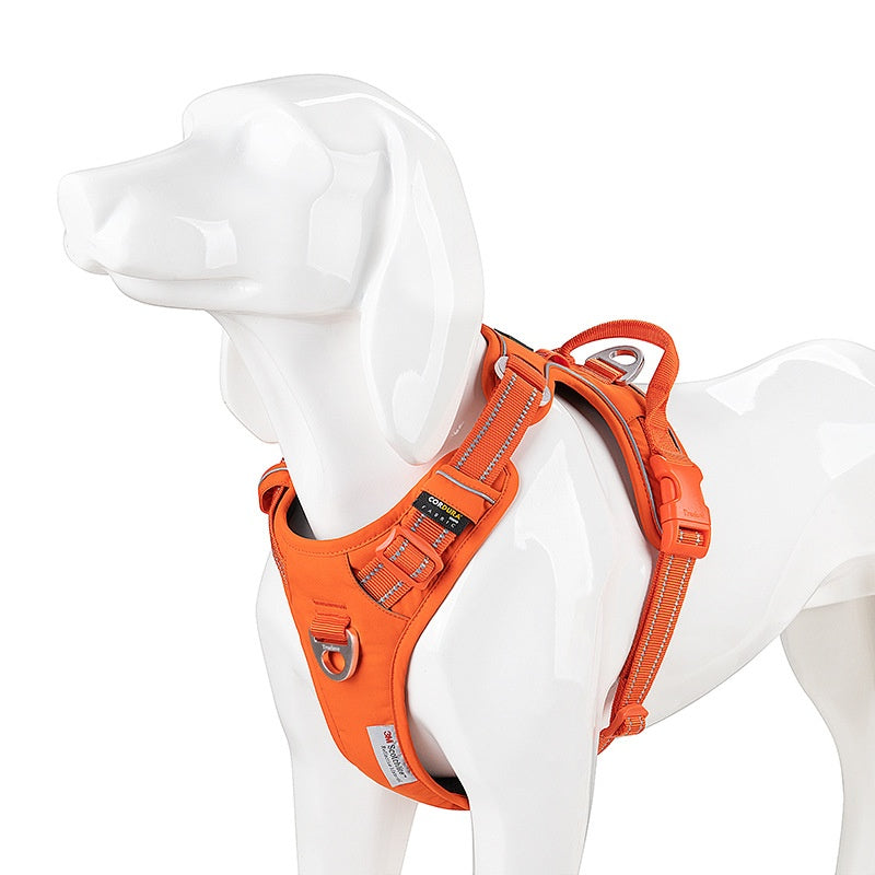 HKM-0364733 Camouflage Reflective Nylon Dog Chest Strap - Explosion-proof Design