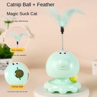 HKM-0366269 Interactive Cat Toy with Turntable Design and Food Dispenser功能