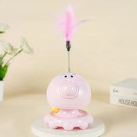 HKM-0366269 Interactive Cat Toy with Turntable Design and Food Dispenser功能