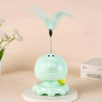 HKM-0366269 Interactive Cat Toy with Turntable Design and Food Dispenser功能