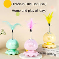 HKM-0366269 Interactive Cat Toy with Turntable Design and Food Dispenser功能